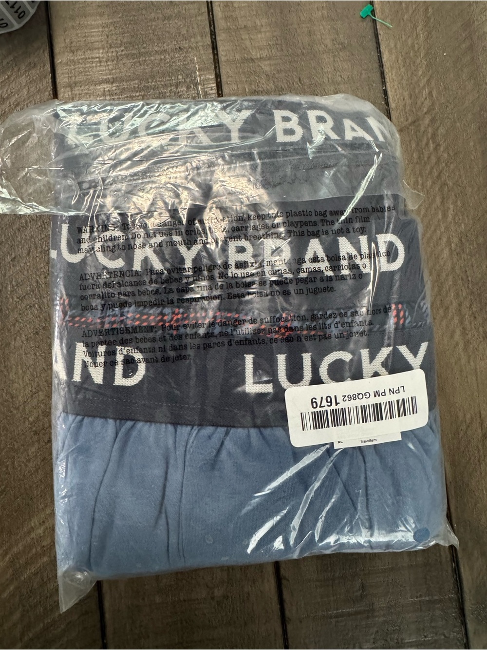 Lucky Brand Knit Boxer Shorts Cotton Assorted Blue Print Color Underwear 3 Pack